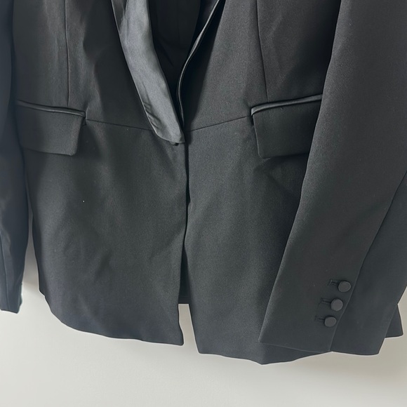 NWT Lulus Leanne Black Tuxedo Blazer - Picture 4 of 5
